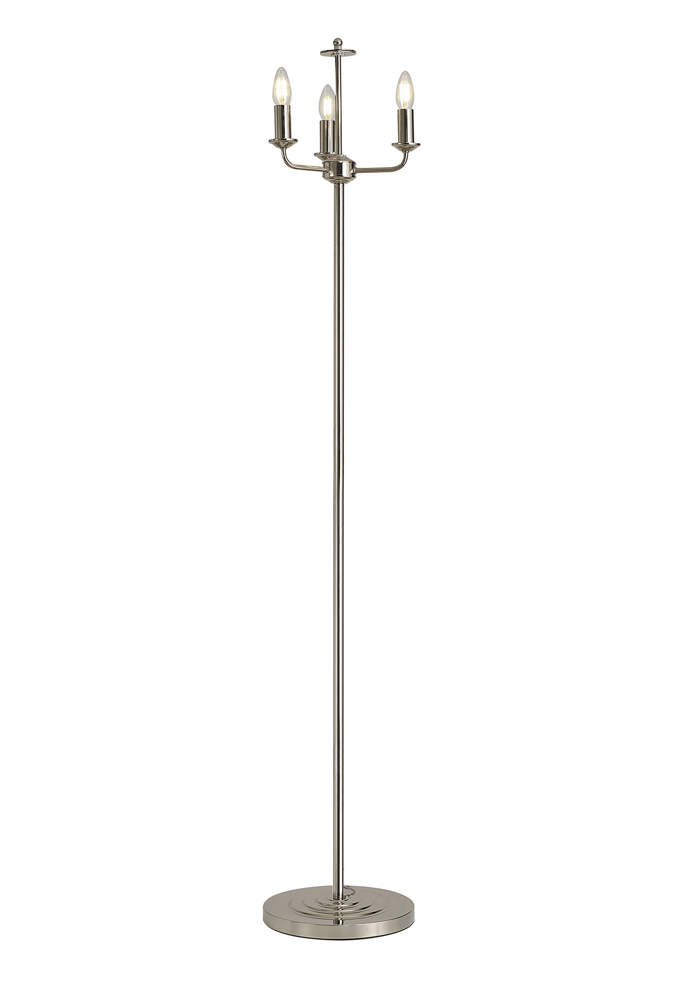 D0685  Banyan Switched Floor Lamp 3 Light Polished Nickel
